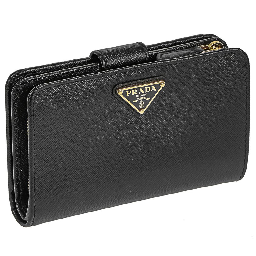 プラダ PRADA 財布 二つ折り財布 L字ファスナー 小銭入れ付き