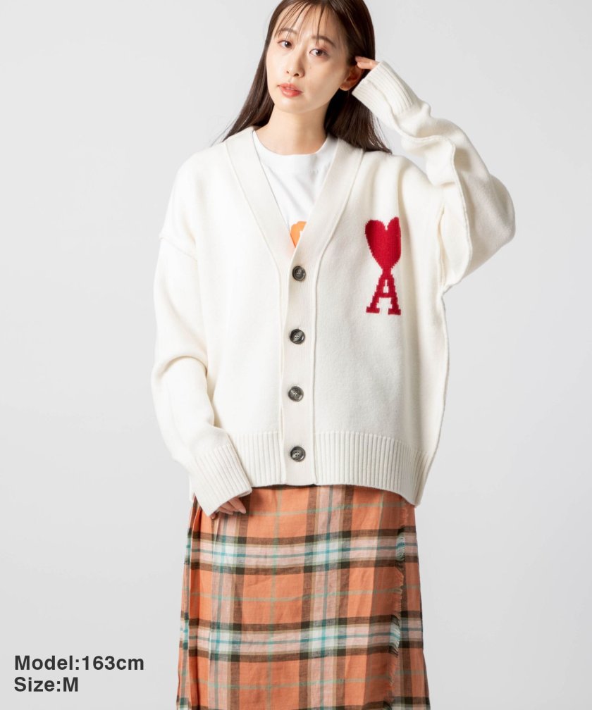 アミ パリス AMI PARIS BFUKC006.018 カーディガン RED ADC CARDIGAN