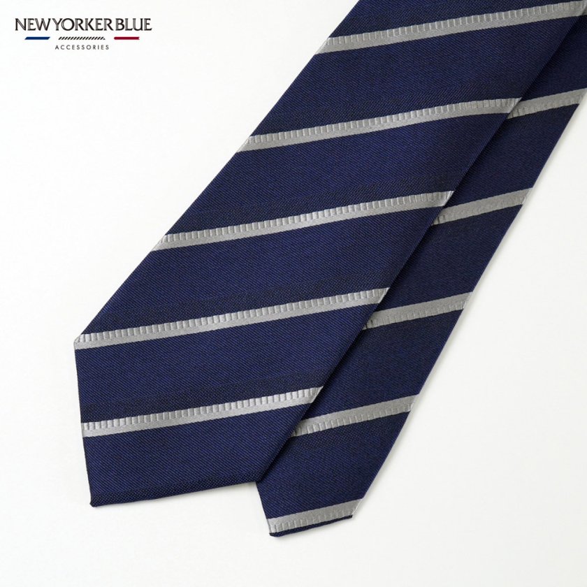 NEWYORKER BLUE（ニューヨーカーブルーネクタイ）ストライプ柄