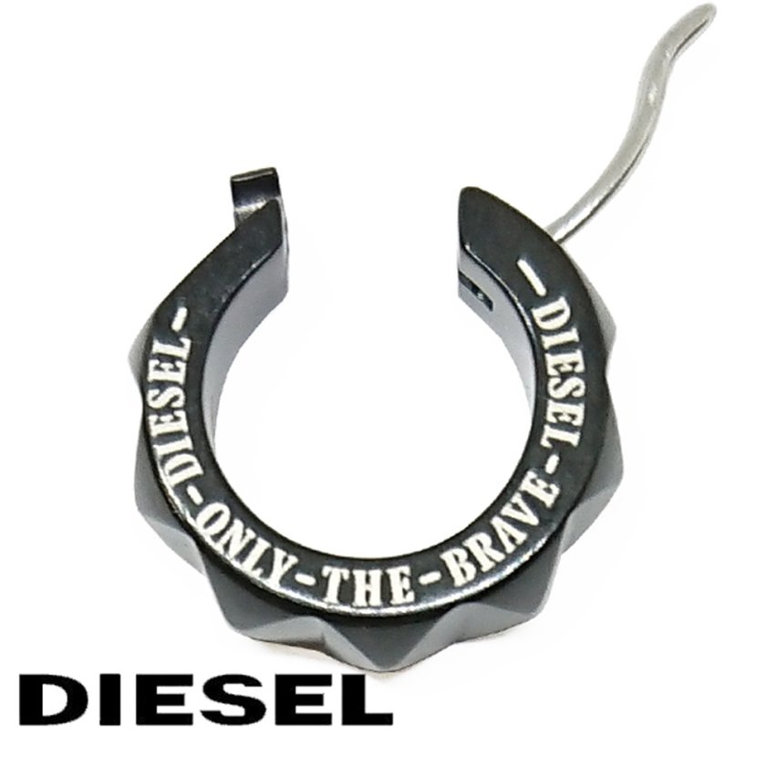 DIESEL ディーゼル メンズ 片耳用 2個セット フープ ピアス DX1273001