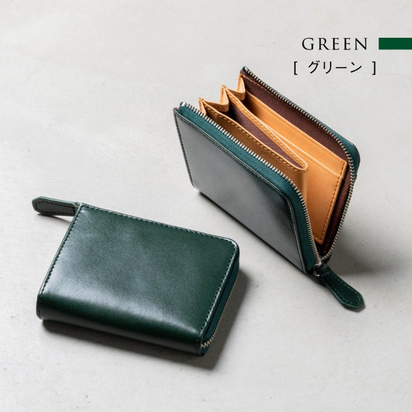Ranova mini イタリアンレザースキミング防止 L字ファスナー ミニ財布