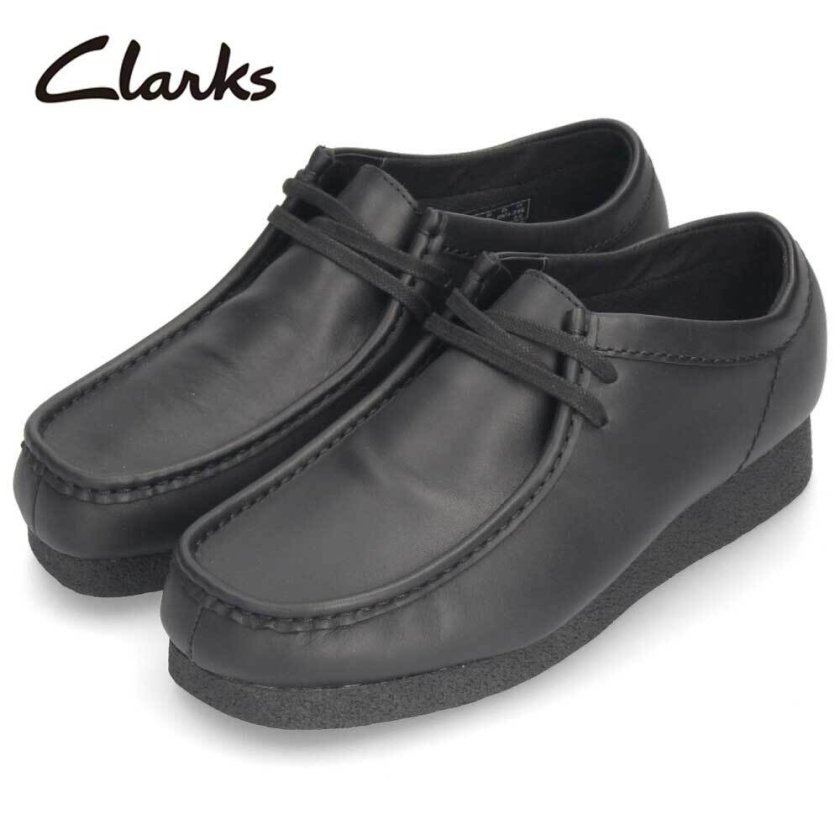 Clarks クラークス メンズ レディース ワラビー ブラックレザー エヴォ