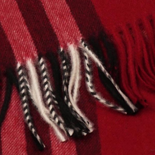 バーバリー BURBERRY マフラー 赤 カシミア レッド チェック