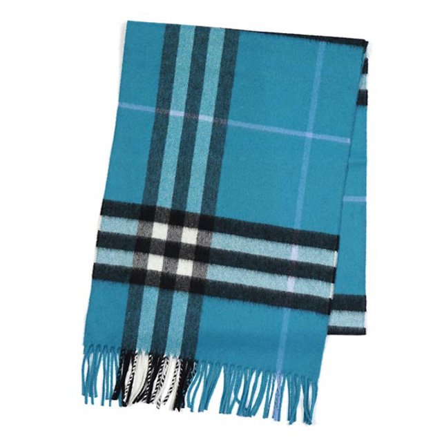 バーバリー BURBERRY マフラー チェック ブルー 青 メンズ レディース
