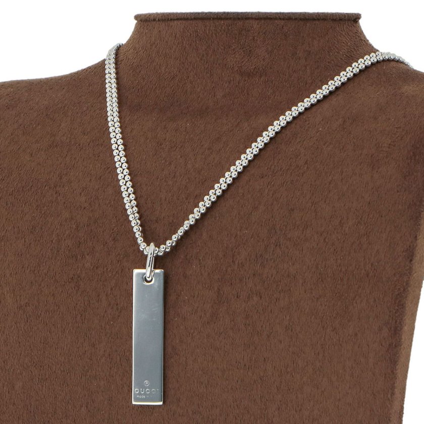 グッチ GUCCI ネックレス TM NCKL 010595 09840 0006 ロゴプレート