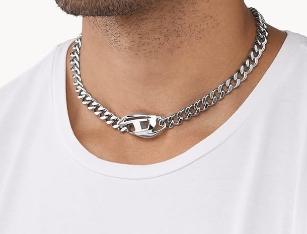 DIESEL ディーゼル メンズ ネックレス DX1412040 シルバー ステンレス