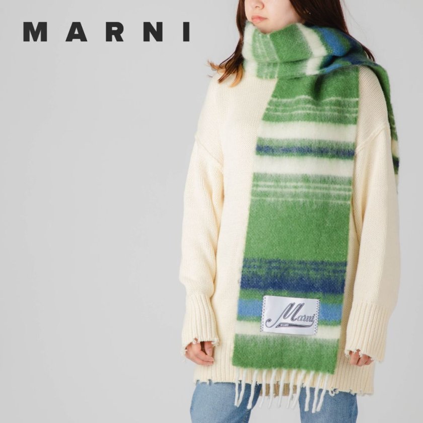 マルニ MARNI SCZC0034Q0 UAW002 スカーフ マフラー Striped Wool
