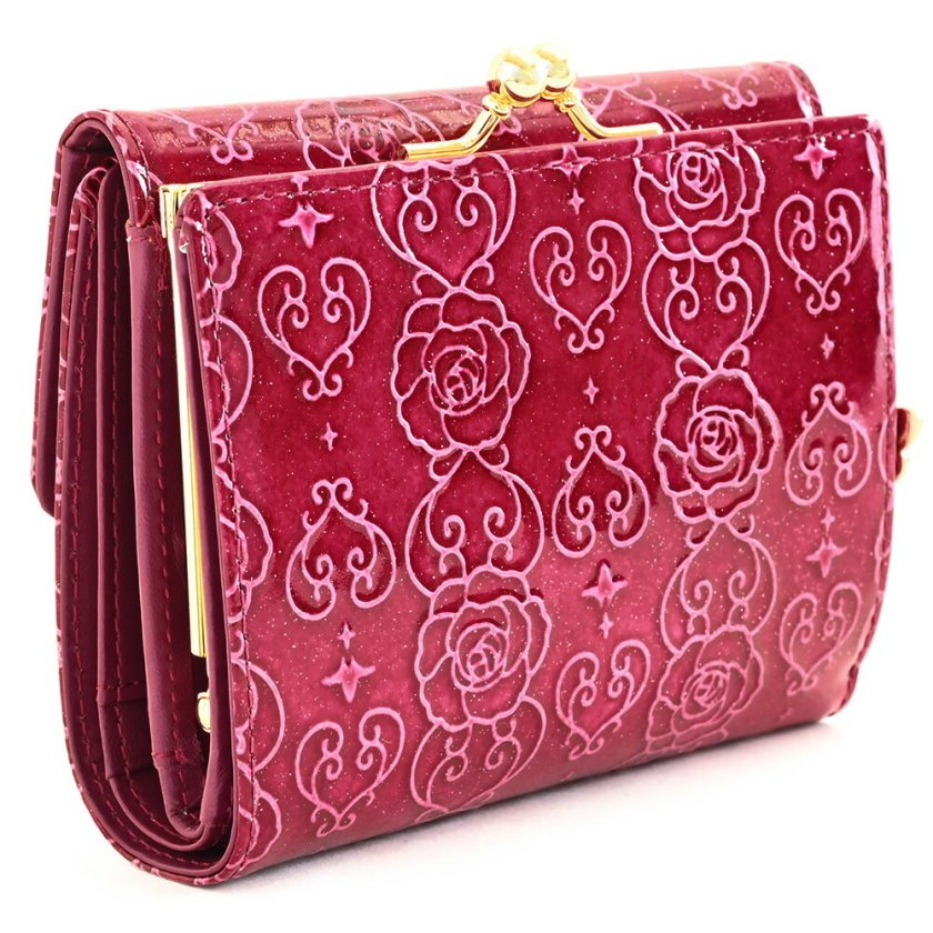アナスイ 財布 二つ折り財布 がま口財布 ワイン ANNA SUI 316916-94