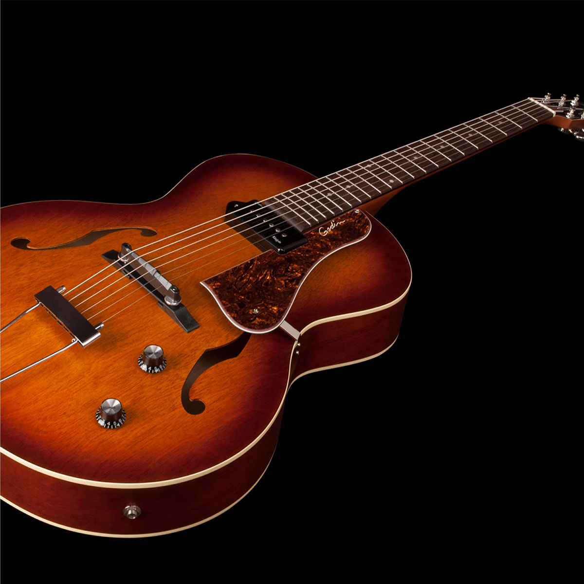 Godin 5th Avenue Kingpin P90 Cognac Burst フルアコギター エレキ