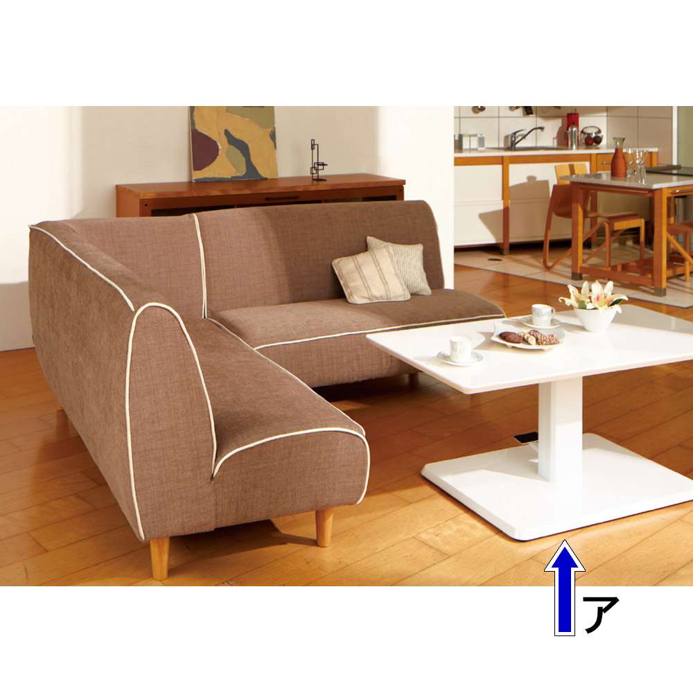 幅120cm］ 移動がしやすいキャスター付き昇降式テーブル 通販 - ディノス