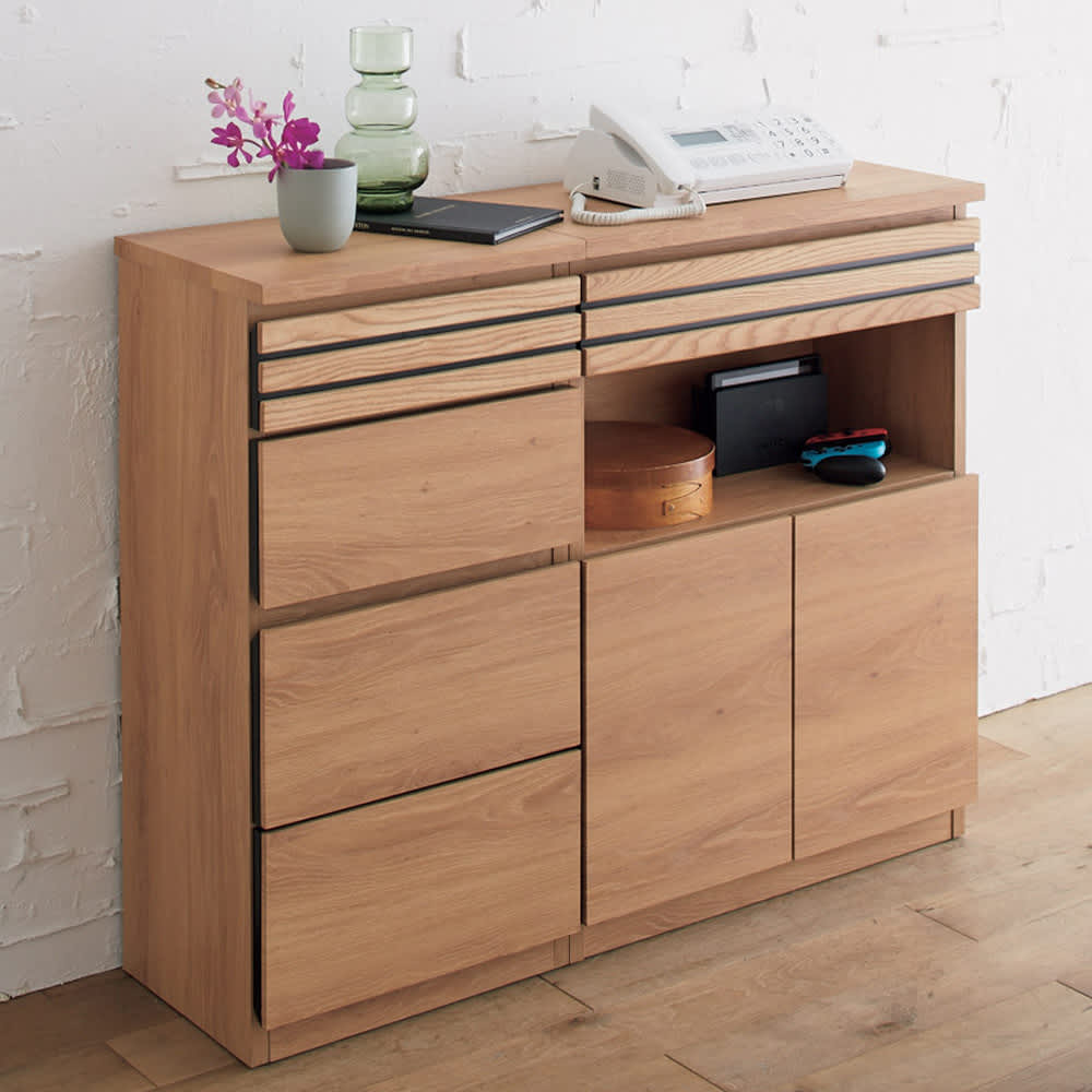 Remonte/ルモンテ 格子薄型ルーター収納シリーズ チェスト4段 幅40cm