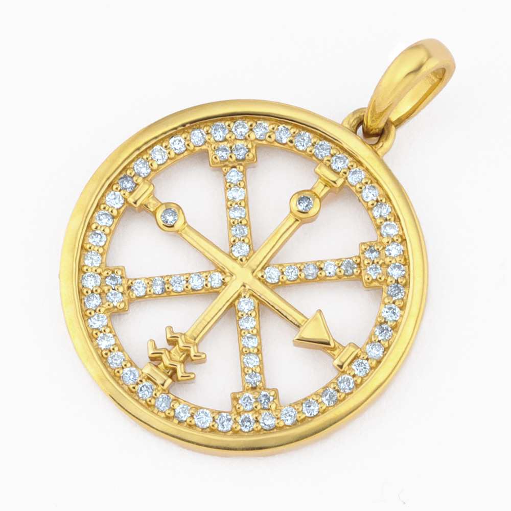 K18 0.25ctダイヤ 羅針盤 ペンダントヘッド 通販 - ディノス