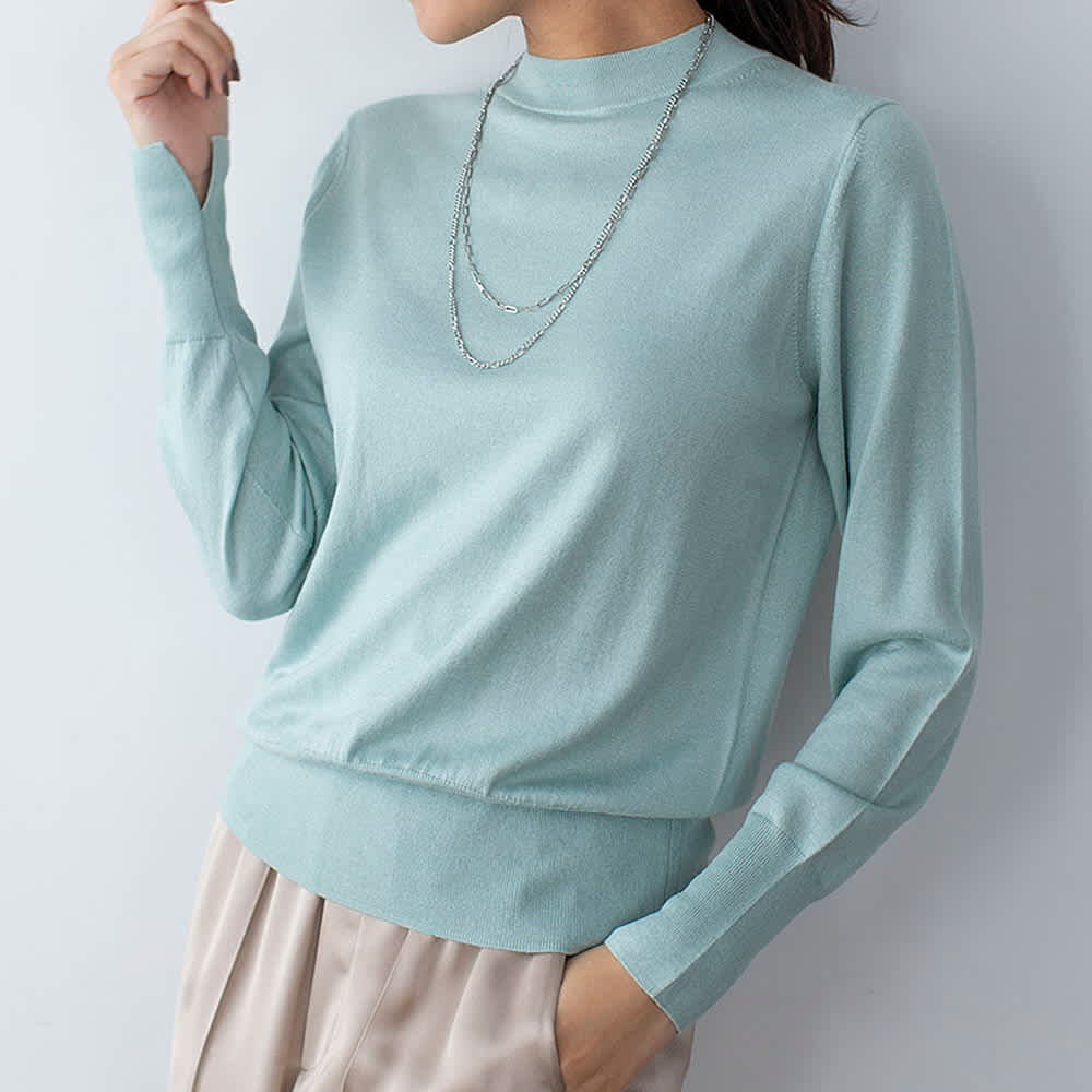 シルクカシミヤ 袖スリット ニットプルオーバー 通販 - ディノス