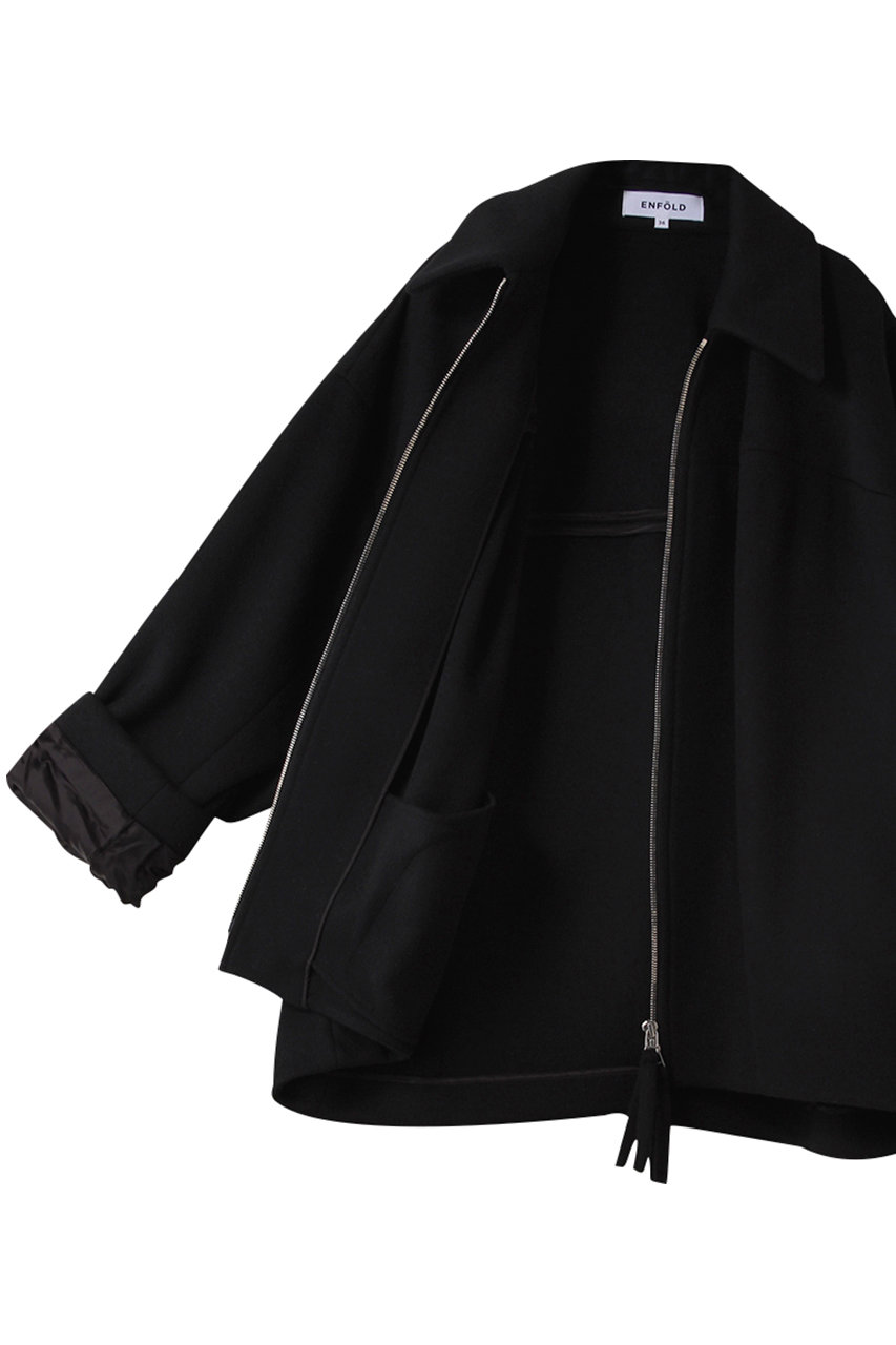 ENFOLD(エンフォルド)｜ZIPPER BLOUSON/ブルゾン/ブラック の通販