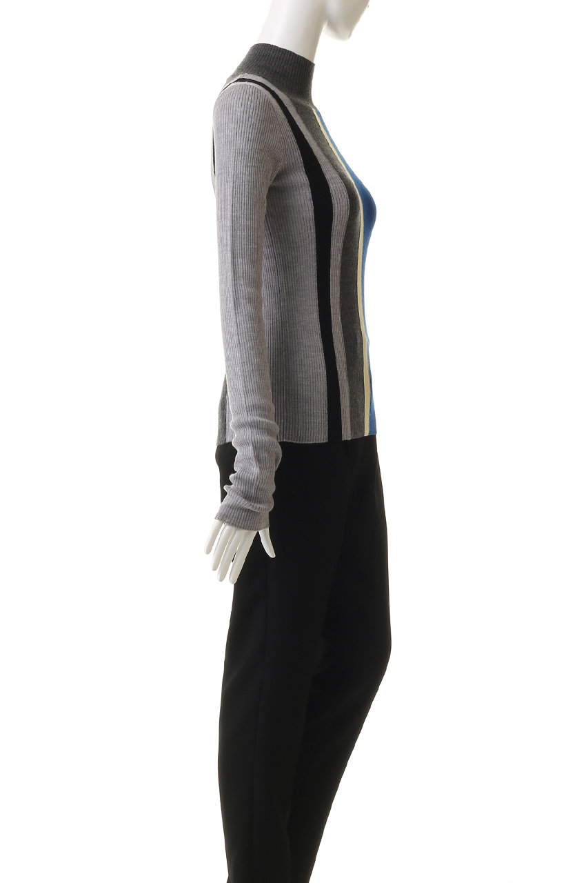 ENFOLD(エンフォルド)｜STRIPE RIB PULLOVER/レッド の通販｜ELLESHOP