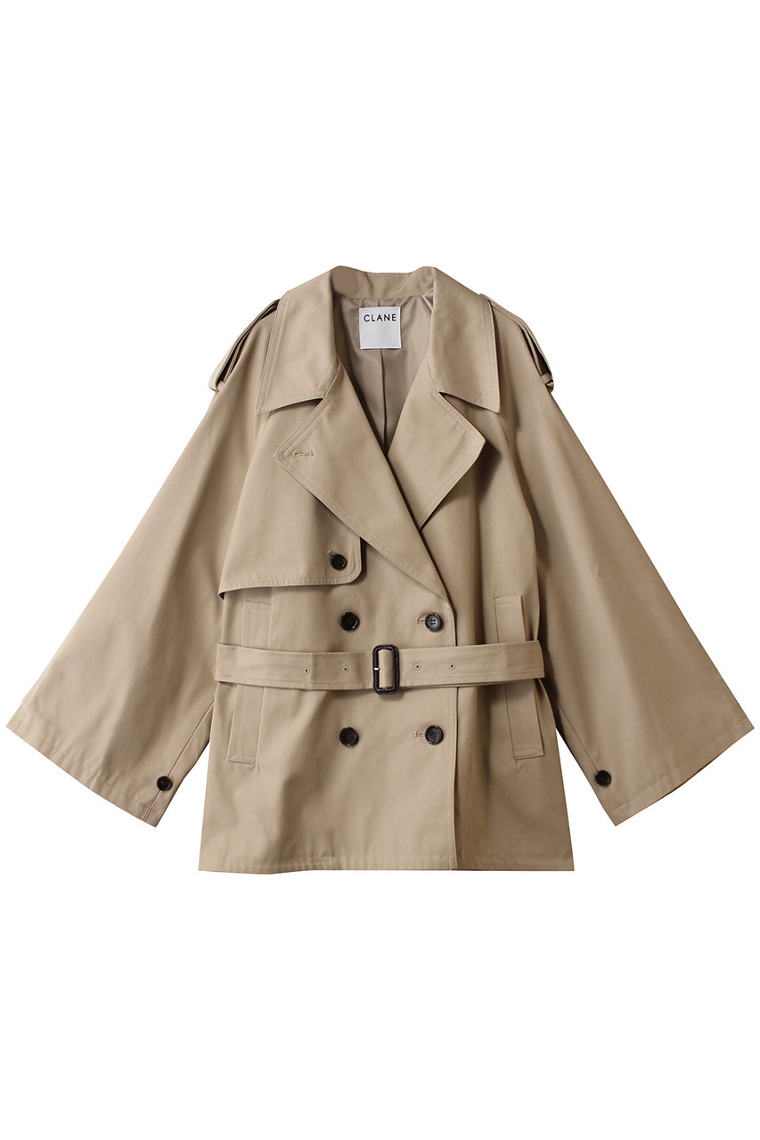 CLANE(クラネ)｜OVER SHORT TRENCH COAT コート/BEIGE の通販