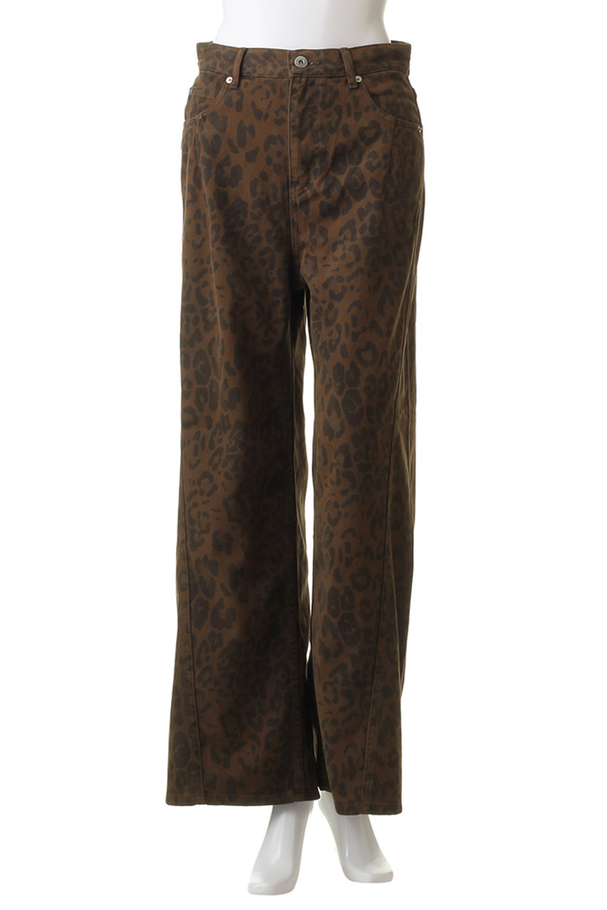 MAISON SPECIAL(メゾンスペシャル)｜Leopard Wide Straight Pants