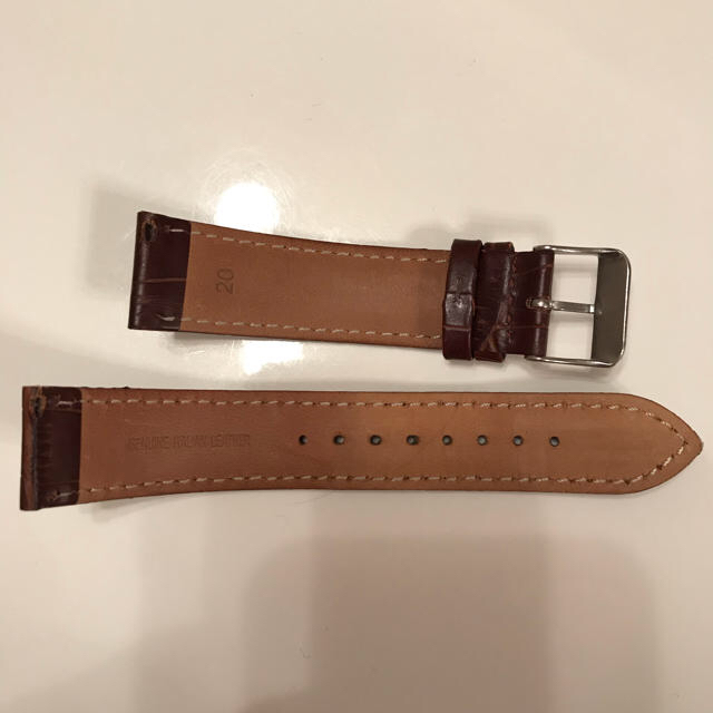 Hamilton - 腕時計のベルト20ミリ ブラウン本革型押し の通販 by そー