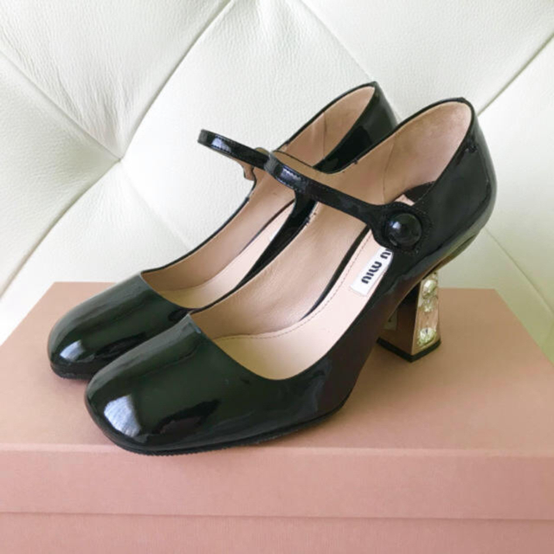 MIU MIU - miumiu エナメル ビジュー メリージェーンの通販 by M♡SHOP