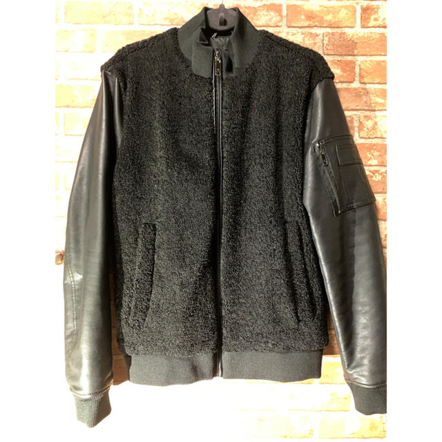 ZARA - 『これからの季節に！』ZARA メンズ MA-1風ブルゾン レザー