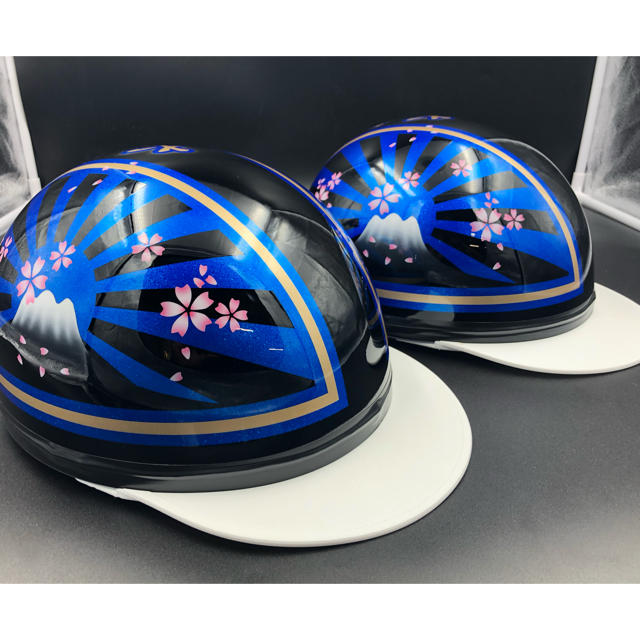 コルク半 カスタム 富士日章 黒青 ラメ 桜 セット 送料無料の通販 by