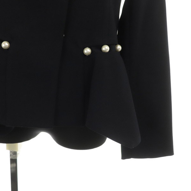 Chesty - チェスティ Pearl Peplum Jacket ジャケット ノーカラーの