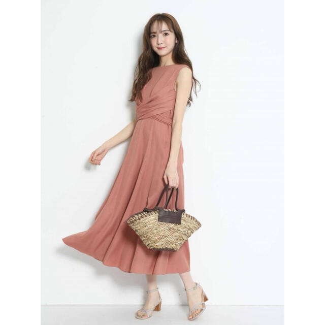 試着のみ MWモノグラムバイカラーワンピース ハニーミュウ