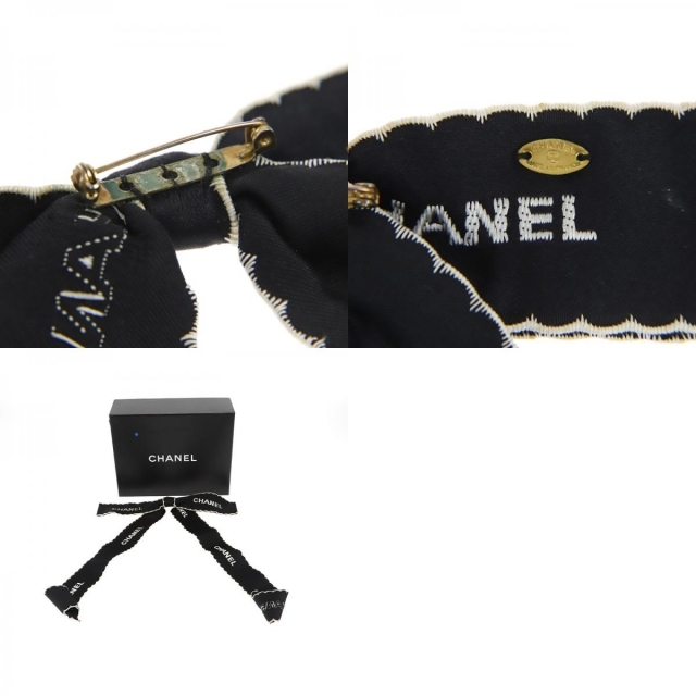 CHANEL - シャネル CHANEL リボン ロゴ ブローチの通販 by NUIR