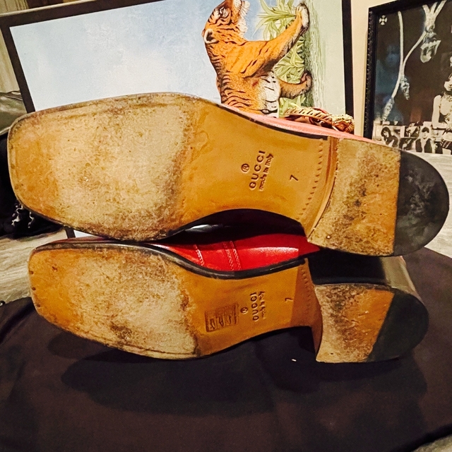 GUCCI - 【超レア】ミケーレ グッチ タイガーバックル ヒール ブーツの