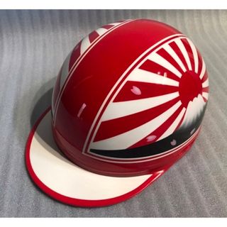 赤白 富士日章 コルク半 ヘルメット 桜吹雪の通販 by paint｜ラクマ
