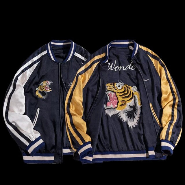 KaraKu カラク リバーシブル虎刺繡スカジャンの通販 by ねこしょっぷ
