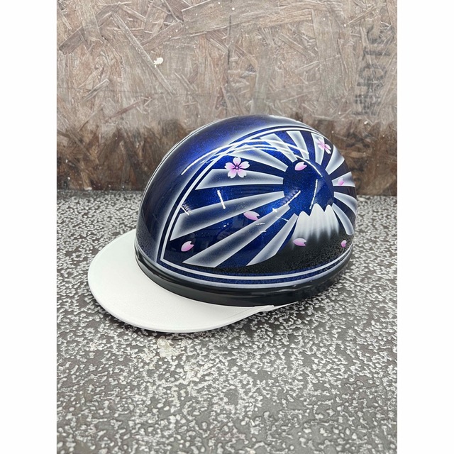 新品 送料無料 カスタムコルク半 富士日章 青ラメラップ塗装 白ボカシ