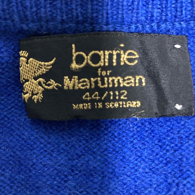 希少レア】スコットランド製 barrie ニットベスト カシミヤ ブルーの