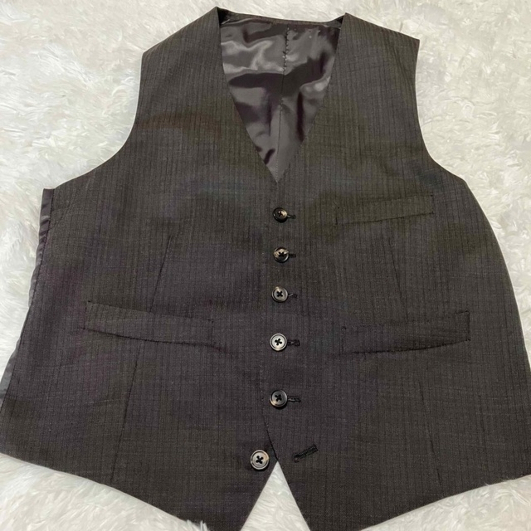 THE SUIT COMPANY - 【極美品】スーツカンパニー スリーピース グレイ