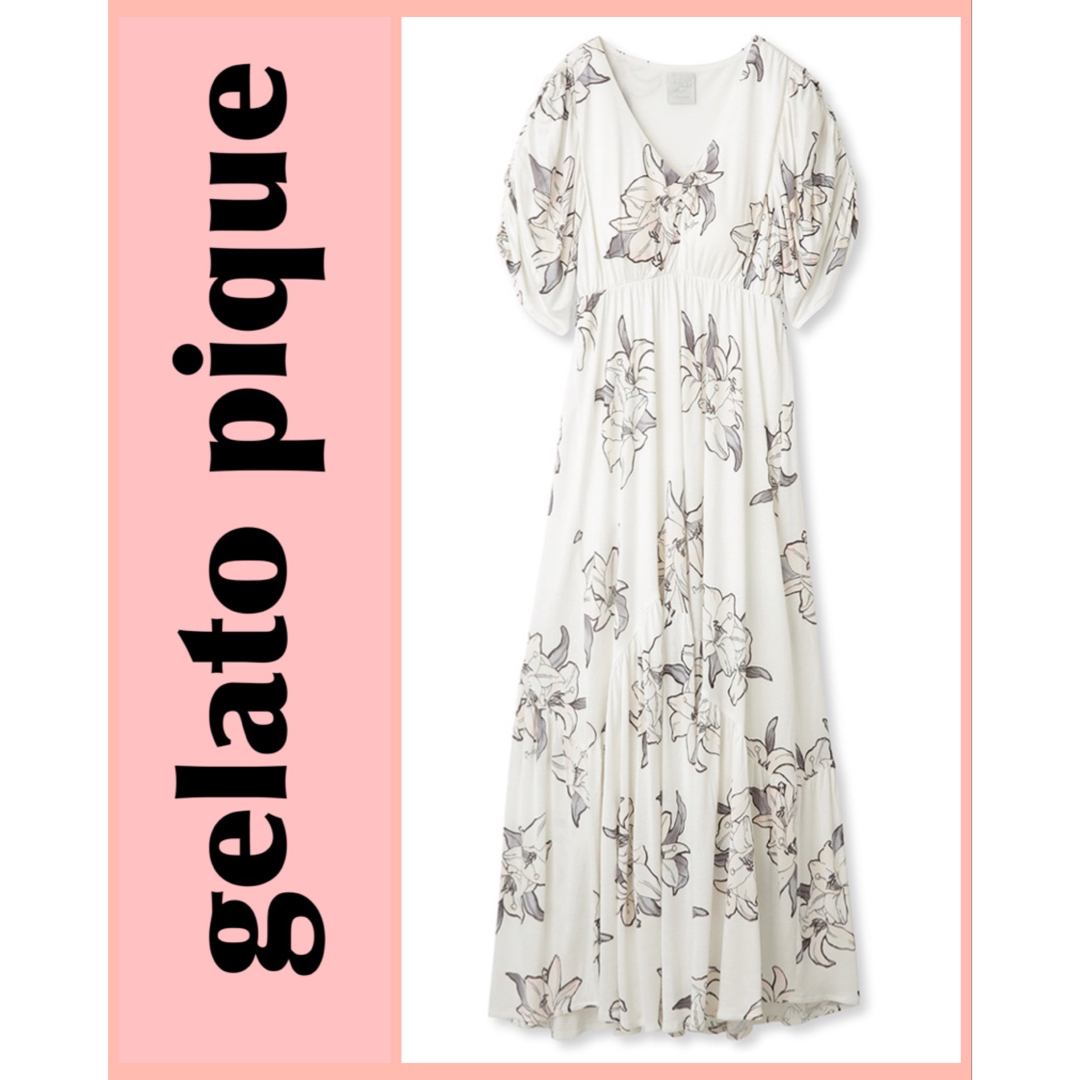 gelato pique - 新品 ジェラートピケ 【ミュシャ】リリー柄カップイン