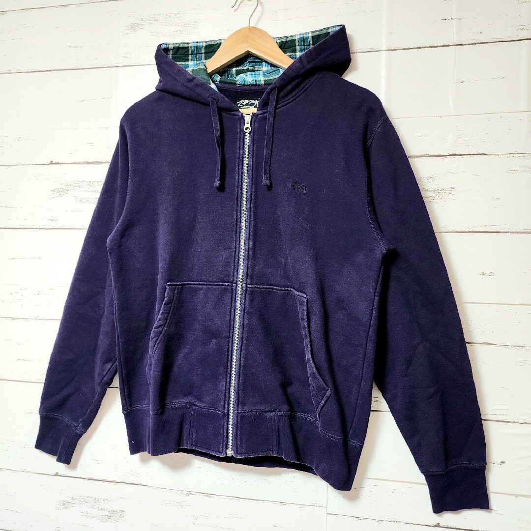 STUSSY - 《超希少》STUSSY ステューシー ジップパーカー ネイビー
