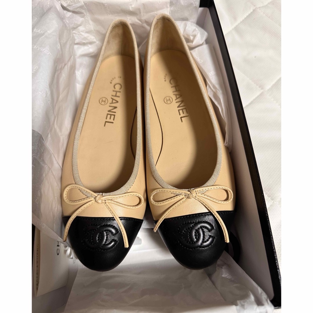 CHANEL - 美品 シャネル バレエシューズ ベージュ 35.5の通販 by
