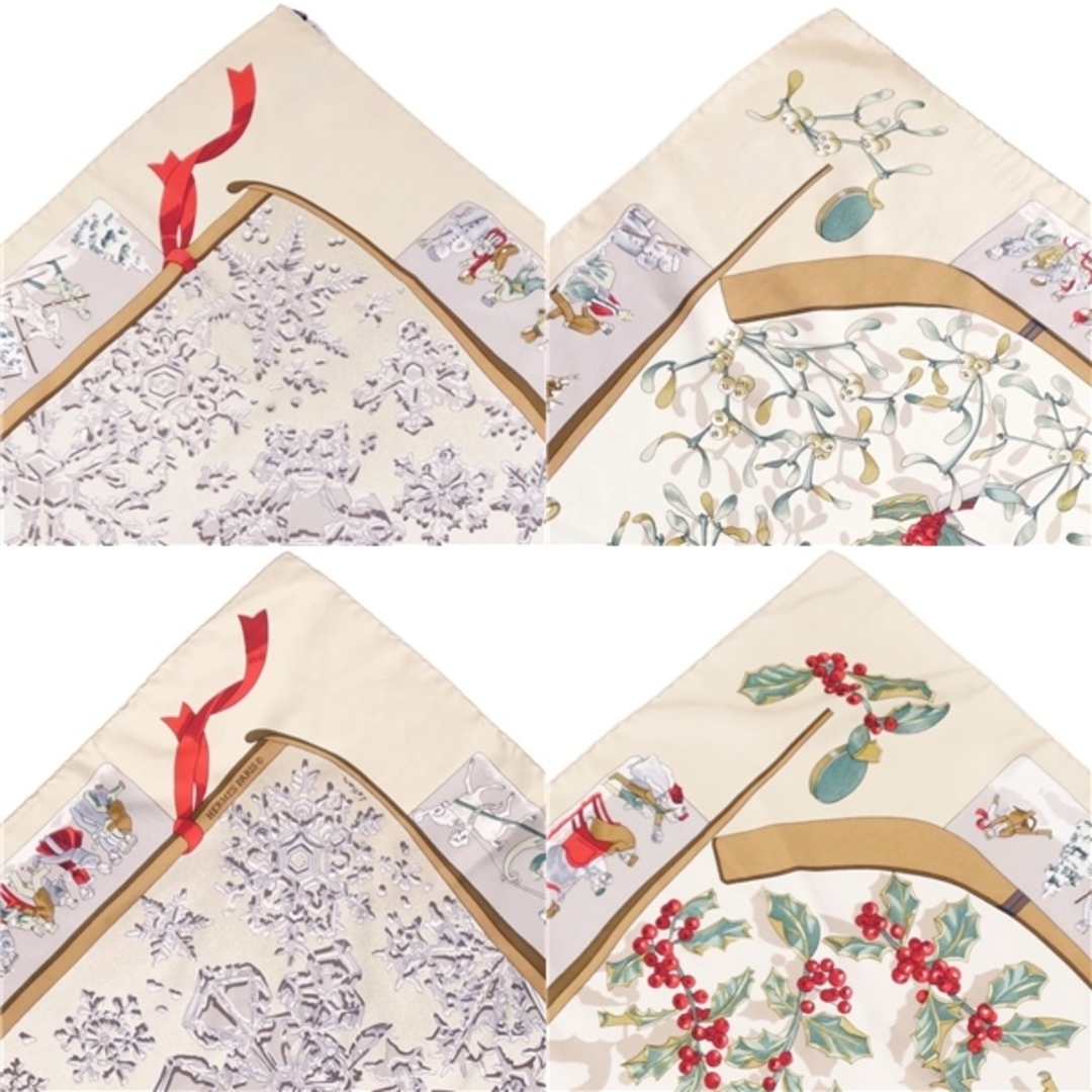 HERMES - エルメス HERMES スカーフ カレ90 Neige d'Antan 去年の雪