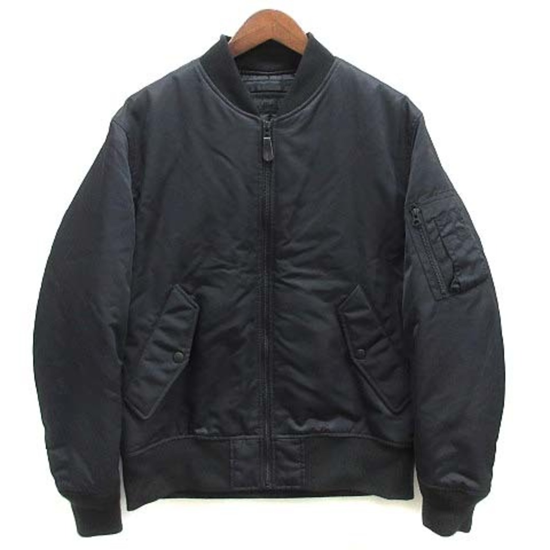 UNIQLO - ユニクロ MA-1 ブルゾン ジャケット ブラック 黒 M 449629の
