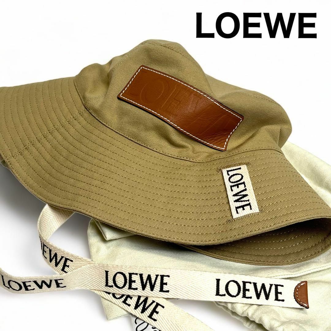 loewe ロエベキャンバスバケットハットフィッシャーマンハット59-S200匹