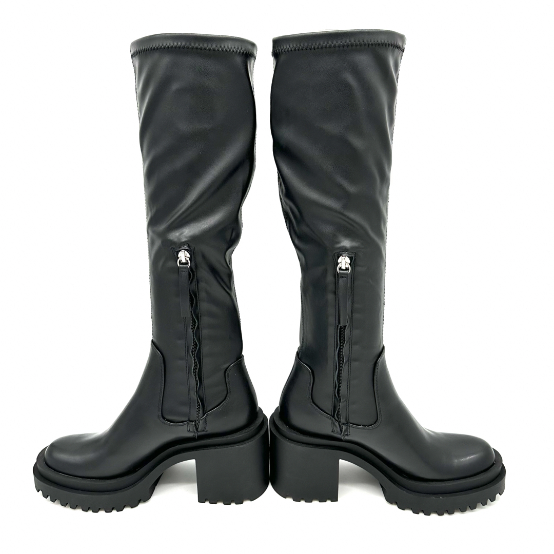 ZARA - 〈美品〉ZARA ザラ【22cm】ストレッチ ニーハイブーツ 黒