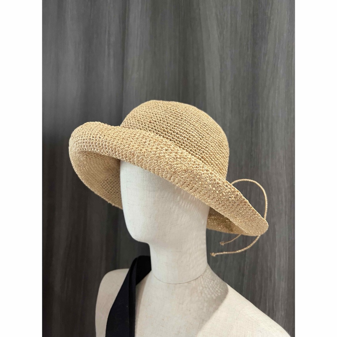 ヘレンカミンスキー 折り畳みストローハット麦わら帽子ナチュラル