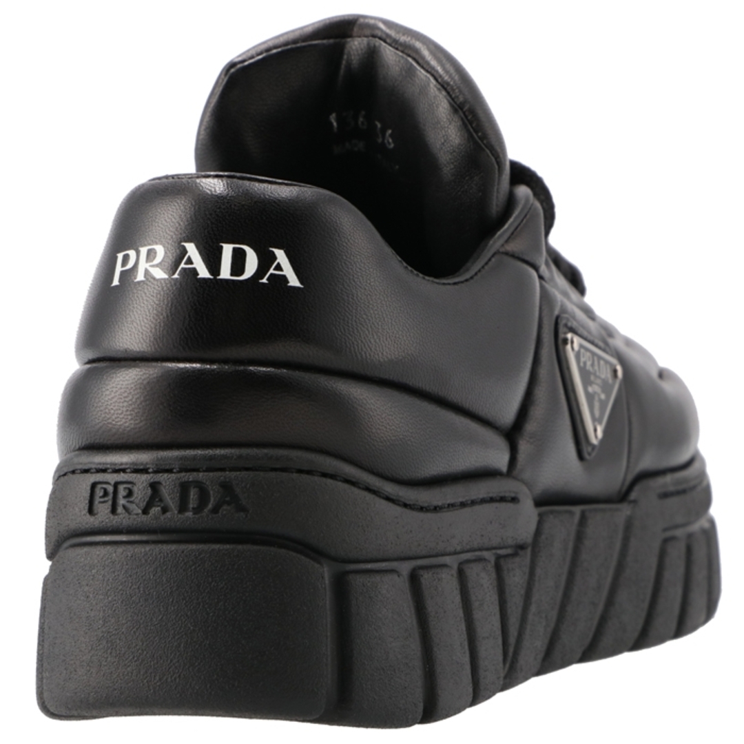 PRADA - プラダ PRADA スニーカー パデッドレザー 三角ロゴ レース