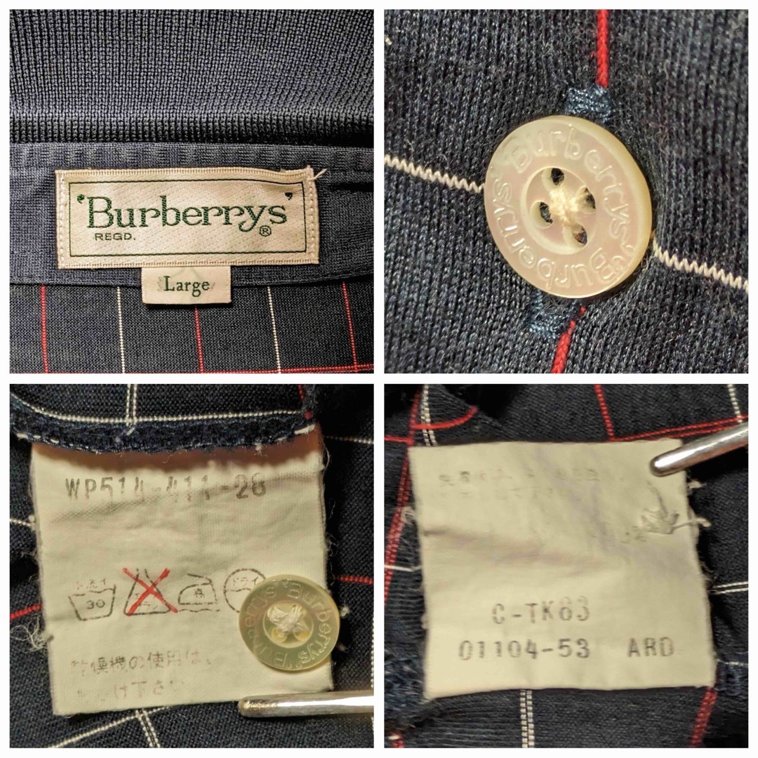 BURBERRY - Burberrys REGD バーバリー 半袖 綿 ポロシャツ 紺