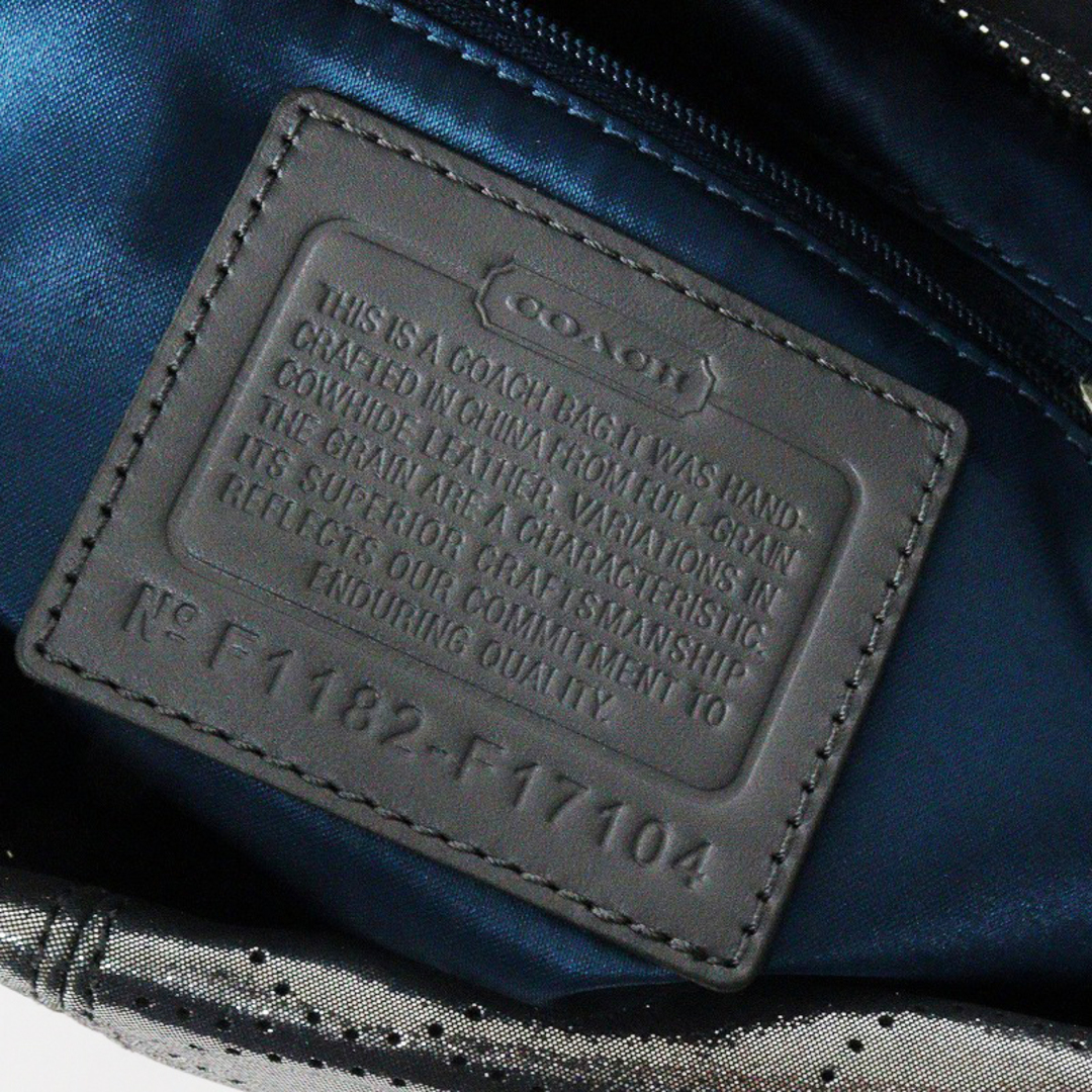 COACH - コーチ COACH パンチング レザー メタリックショルダーバッグ