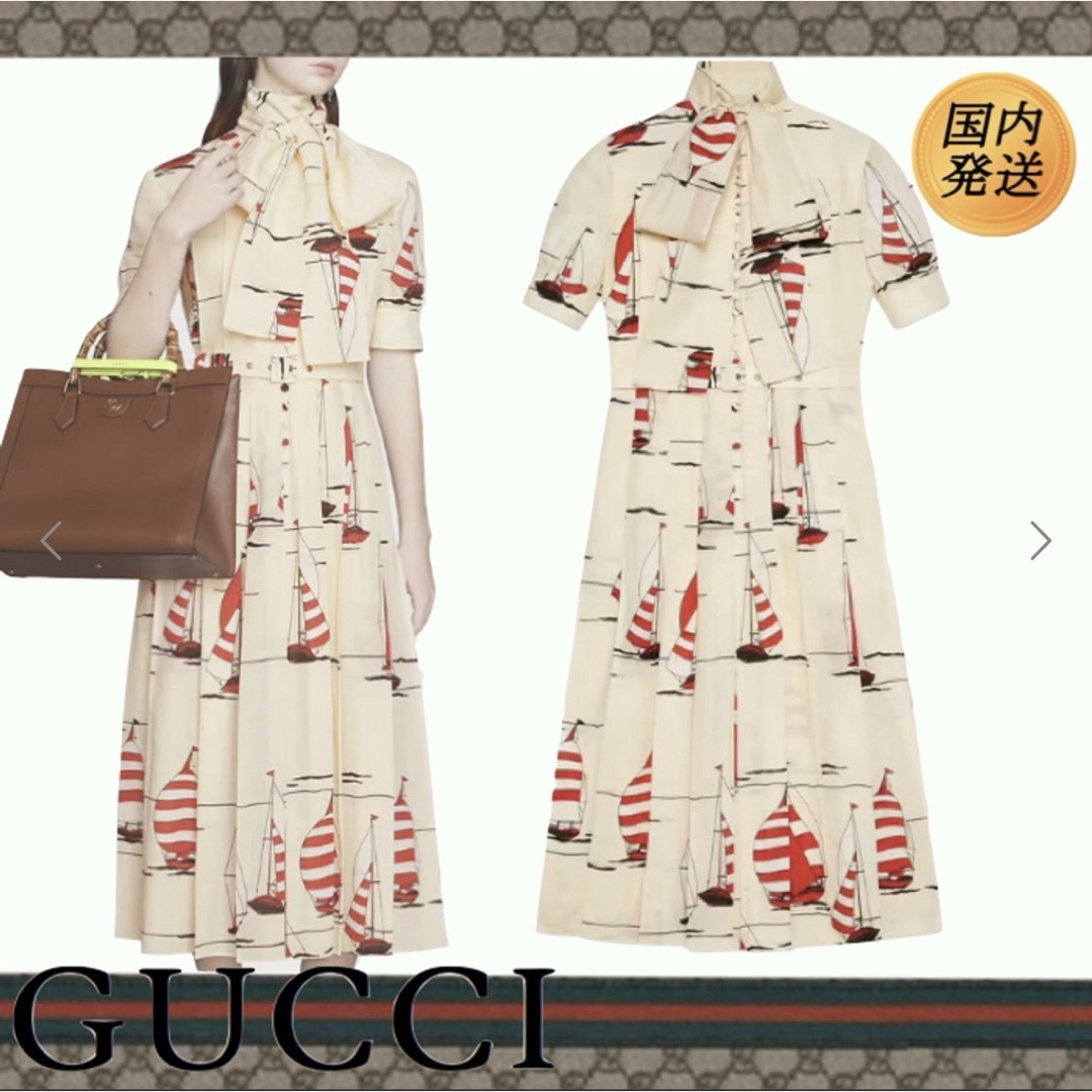 GUCCI - 吉岡里帆着 GUCCIグッチ✳︎ヨット柄 ワンピースの通販 by