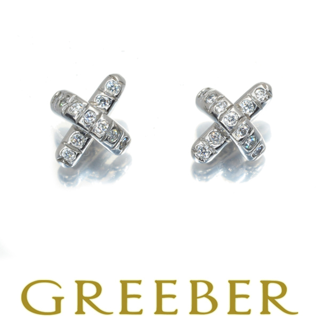 Tiffany & Co. - ティファニー ピアス ダイヤ クロスステッチ Pt950 の