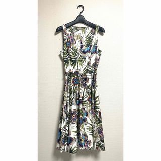 GALLIANO ガリアーノ 高級 シルク ロゴプリント ワンピース ドレス