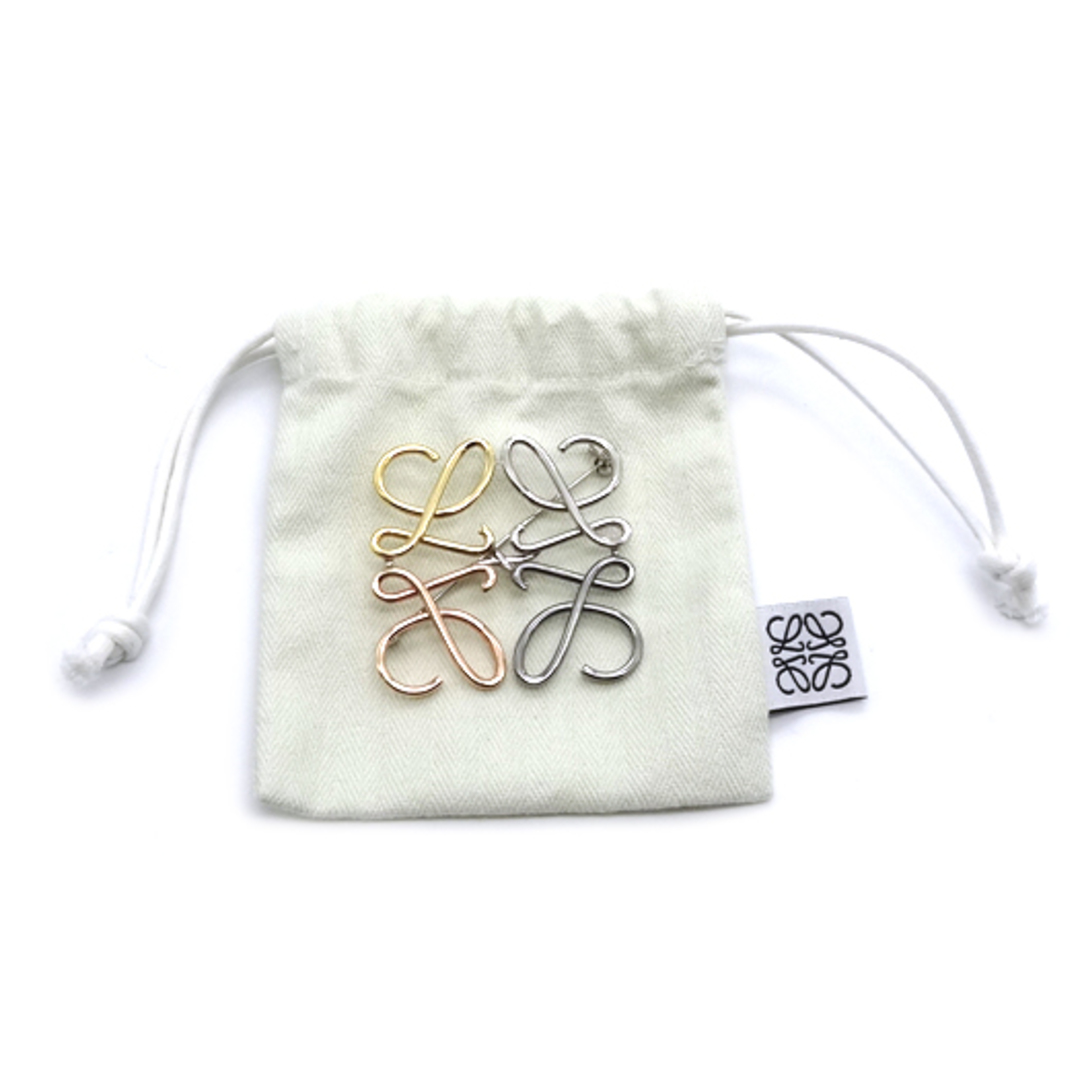 LOEWE シルバー リボンブローチ