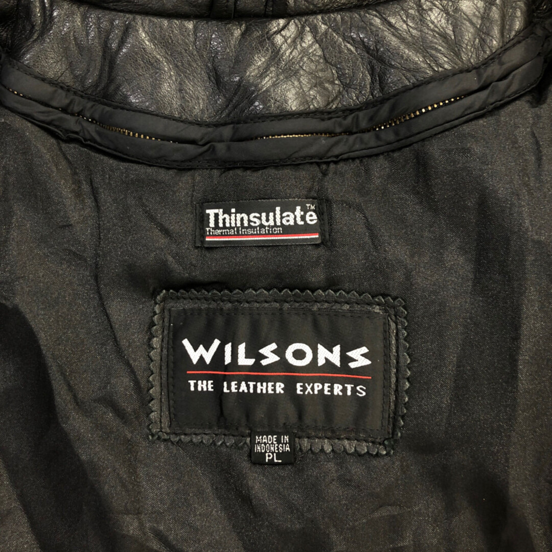 WILSONS LEATHER レザーコート ブラック (メンズ PL) 中古 古着 R5963